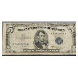 1953 $5 Silver Certificate Note