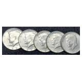 (5) 1964 K. Half Dollars