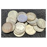 (16) Silver Dimes: 3 Mercury, 13 Roosevelt