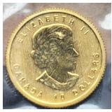 2012 1/4 Troy Oz. Gold Canada $10 BU