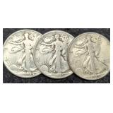 (3) W. Liberty Half Dollars: