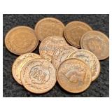 (10) Indian Head Cents Back To 1889
