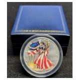 1999 Colorized Silver Eagle w/ Case & COA