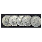 (5) 1964 K. Half Dollars