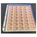 Full Sheet Of 40 .29 Cent "Hank Williams" Stamps