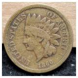 1860 Indian Head Cent F