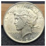 1924 Peace Dollar XF