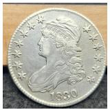 1830 Capped Bust Half Dollar Nice