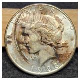 1923-S Peace Dollar VF Stains