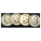 (4) K. Half Dollars 1972, 2-76, 89 Unc.