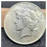 1927-D Peace Dollar AU58