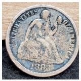 1883 Liberty Seated Dime