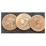 (3) No Date Large Cents
