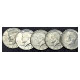 (5) 1964 K. Half Dollars