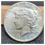 1924-S Peace Dollar MS60 High Value/Hard Grade