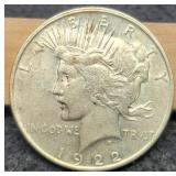 1922-D Peace Dollar VF
