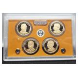 2013 4 Coin Presidential Dollar Proof Set