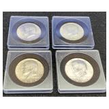 (4) 40% Silver K. Half Dollars: