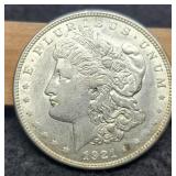 1921-D Morgan Dollar AU