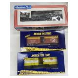 American Flyer Engine and Box Cars