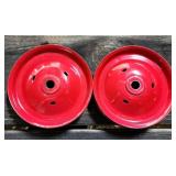 Pair of IH Red Pedal Tractor Front Disc Rims