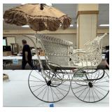 Wicker Baby Carriage