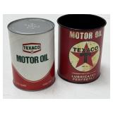 2 - Texaco Oil Cans