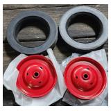 NOS ERTL / Eska Pedal Tractor Front Tires & Rims