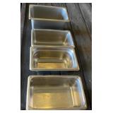 4 - Stainless Food Prep Pans