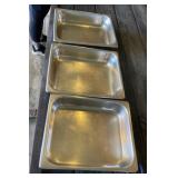 3 - Stainless Food Prep Pans