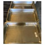 3 - Stainless Food Prep Pans