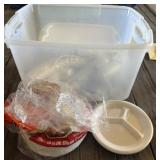 Storage Tote Full of Paper Plates