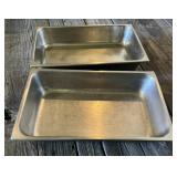 2 - Stainless Food Prep Pans
