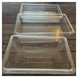 3 - Plastic Food Storage Containers