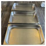 3 - Stainless Food Prep Pans