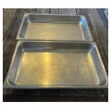 2 - Stainless Food Prep Pans