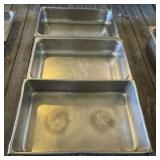 3 - Stainless Food Prep Pans