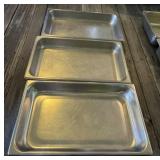 3 - Stainless Food Prep Pans