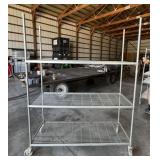 Chrome Shelf on Rollers