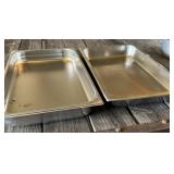 2 - Stainless Food Prep Pans
