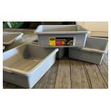4 - Rubbermaid Plastic Bus Trays