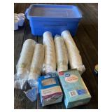 Tote, Coffee Cups, Plastic Cutlery