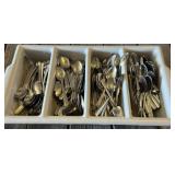 Silverware Tray Full of Spoons