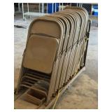 19 - Steel Folding Chairs & Cart