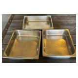 3 - Stainless Food Prep Pans
