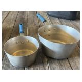 2 - Heavy Aluminum Saucepans