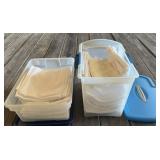 2 - Totes Full of Table Linens