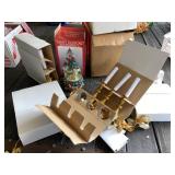 Snow Globe and 12 Brass Electric Candles