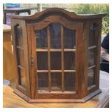 Oak Wall Curio Cabinet