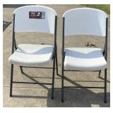 2 - Lifetime Poly Folding Chairs